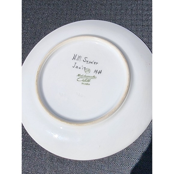 Antique Small Plate 1857-1920 Hutschenreuther Selb Bavaria Germany Hand Painted - Picture 2 of 2